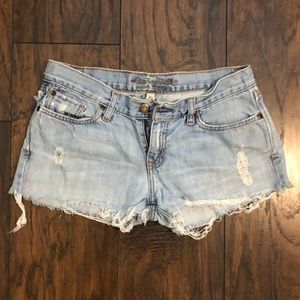 Abercrombie distressed denim cut-off shorts